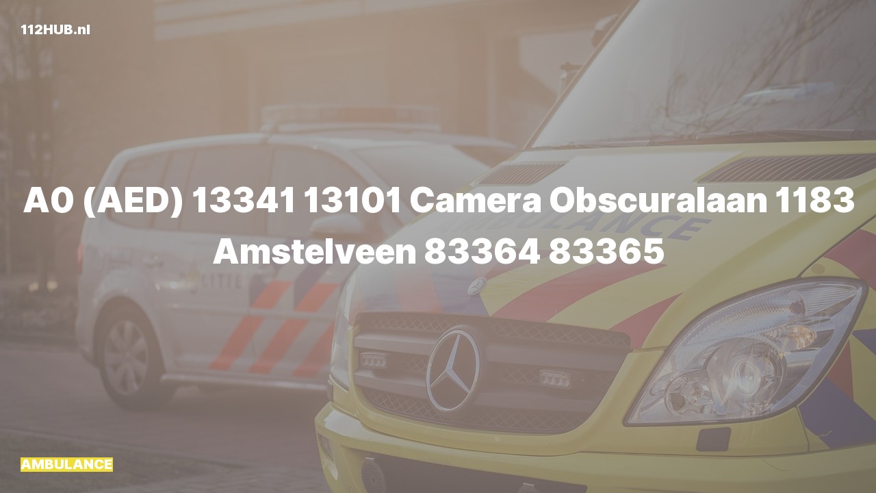 Deelafbeelding voor Ambulance met spoed naar de Camera Obscuralaan in Amstelveen.