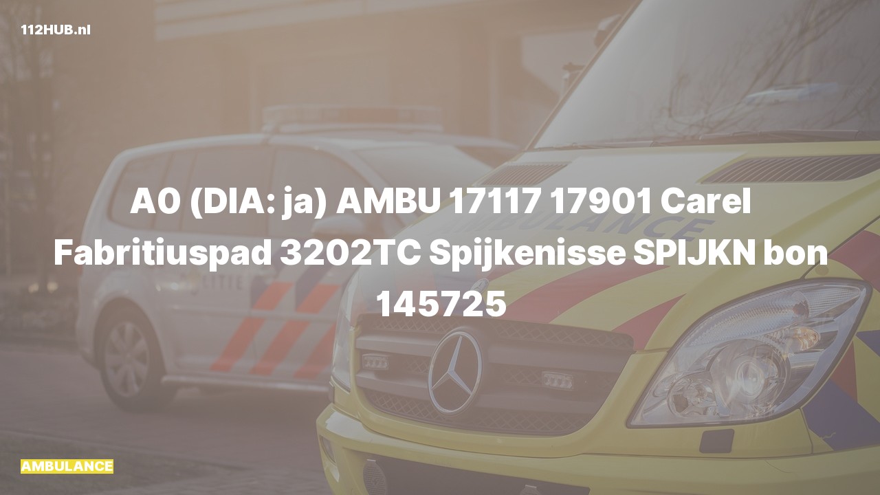 Deelafbeelding voor De ambulance is met spoed uitgerukt naar de Carel Fabritiuspad in Spijkenisse