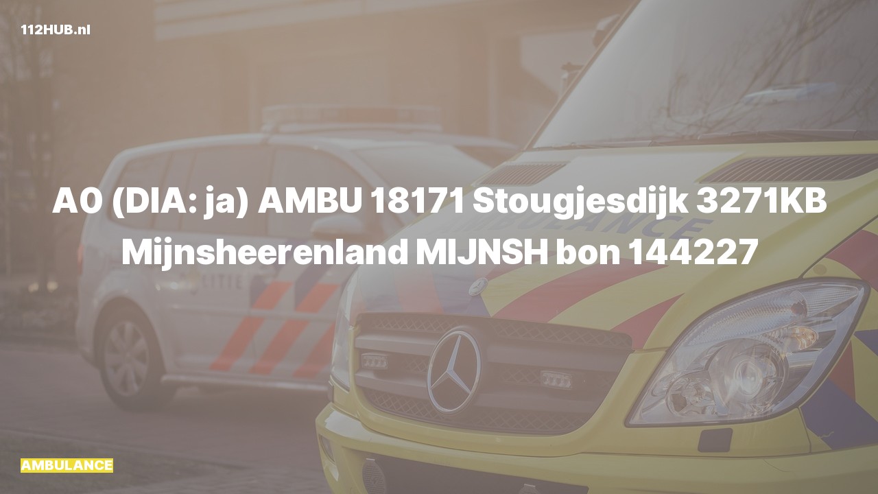 Deelafbeelding voor De ambulance is met spoed uitgerukt naar de Stougjesdijk in Mijnsheerenland