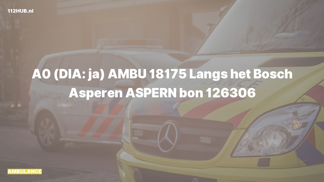 Deelafbeelding voor Ambulance met spoed.