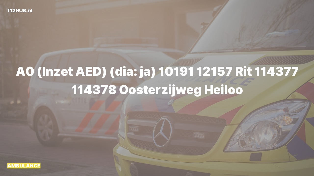 Deelafbeelding voor Ambulance met spoed naar de Oosterzijweg in Heiloo.