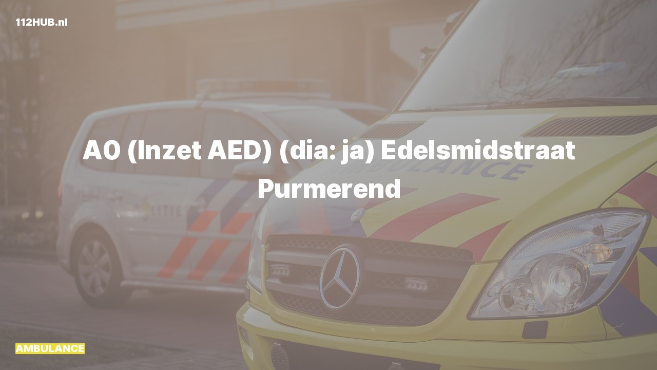 Deelafbeelding voor Ambulance met spoed naar de Edelsmidstraat in Purmerend.