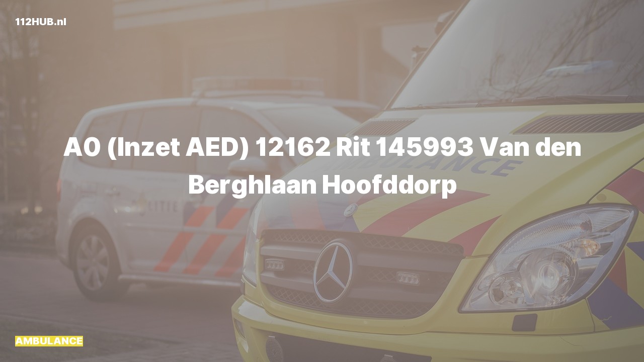 Deelafbeelding voor De ambulance is met spoed uitgerukt naar de Van den Berghlaan in Hoofddorp