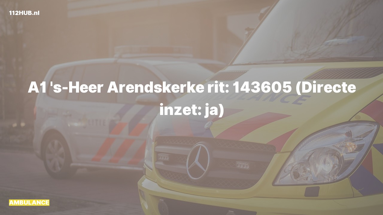 Deelafbeelding voor Ambulance met spoed.
