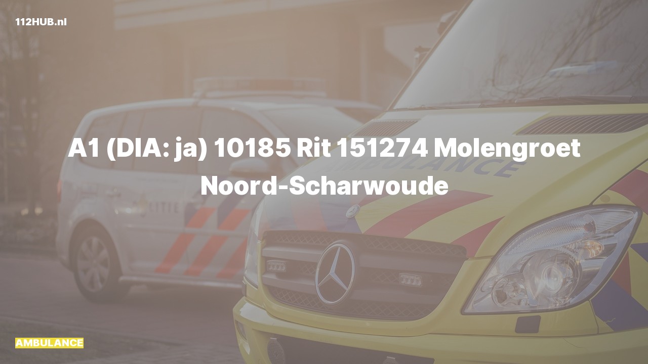 Deelafbeelding voor De ambulance is met spoed uitgerukt naar de Molengroet in Noord-Scharwoude