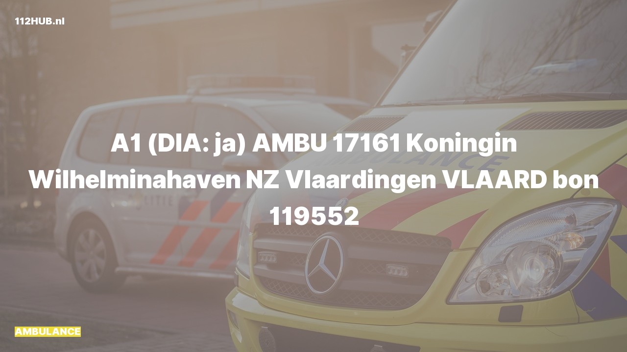 Deelafbeelding voor Ambulance met spoed naar de Koningin Wilhelminahaven NZ in Vlaardingen.