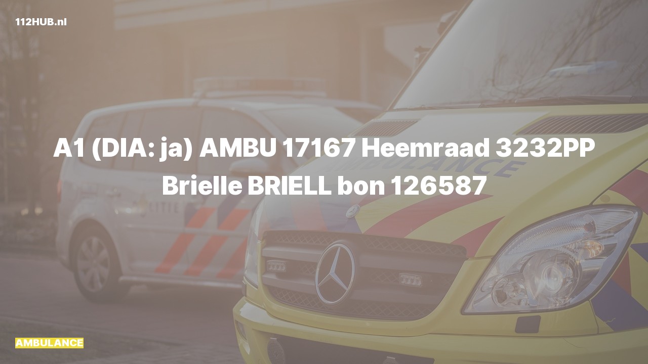 Deelafbeelding voor Ambulance met spoed naar de Heemraad in Brielle.