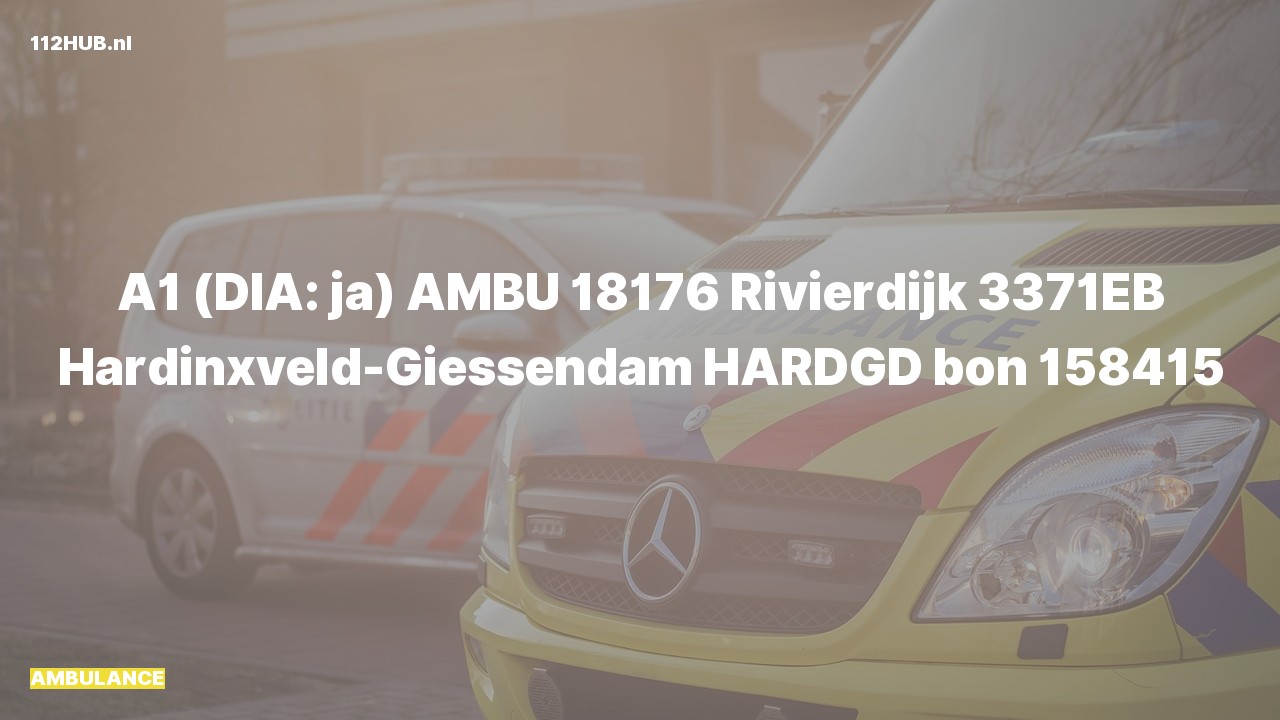 Deelafbeelding voor De ambulance is met spoed uitgerukt naar de Rivierdijk in Hardinxveld-Giessendam