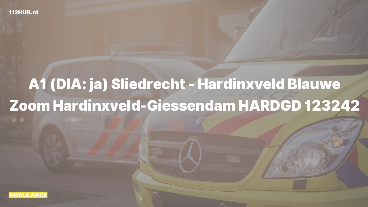 Deelafbeelding voor Ambulance met spoed.