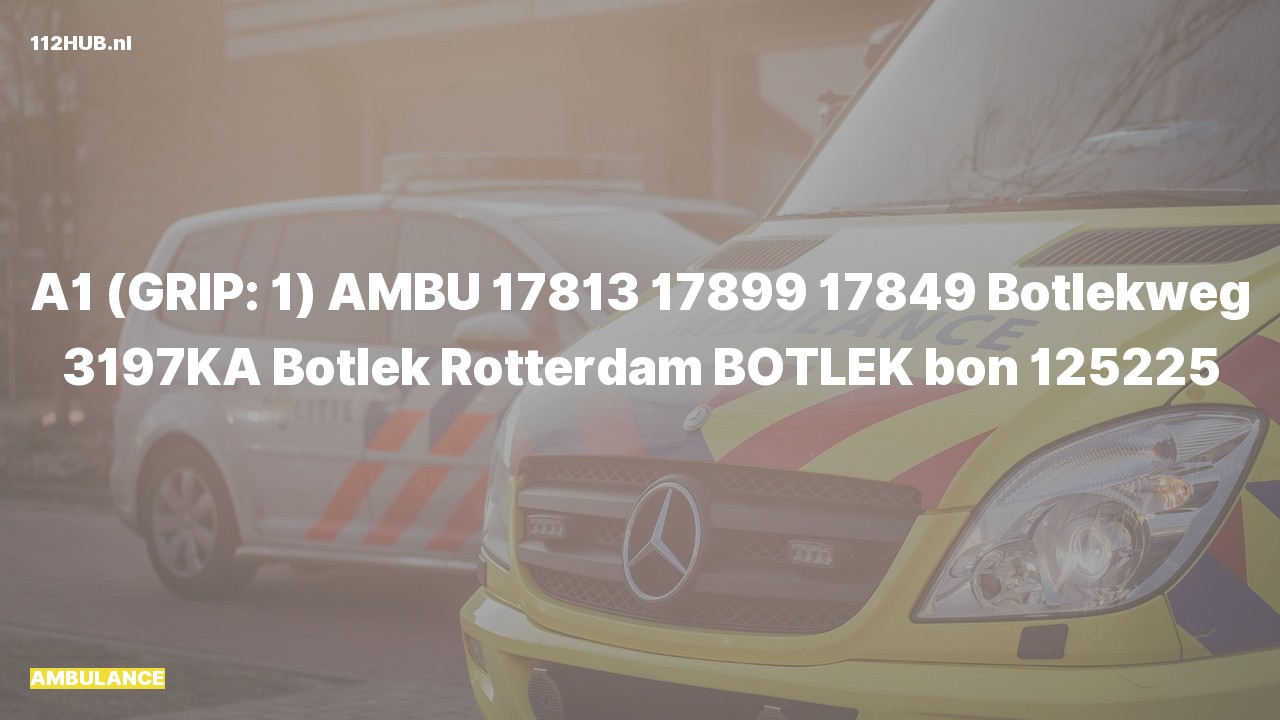 Deelafbeelding voor Ambulance met spoed naar de Botlekweg in Botlek Rotterdam.
