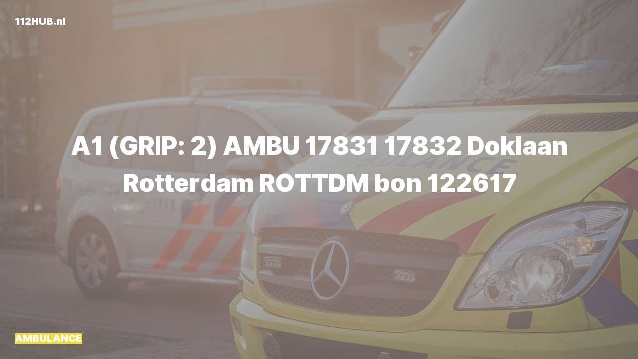 Deelafbeelding voor De ambulance is met spoed uitgerukt naar de Doklaan in Rotterdam