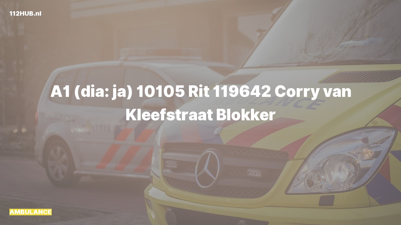 Deelafbeelding voor Ambulance met spoed naar de Corry van Kleefstraat in Blokker.