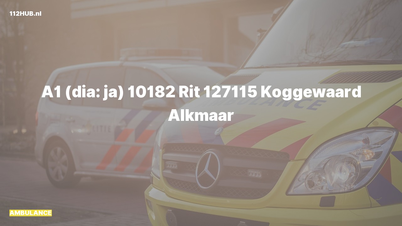 Deelafbeelding voor Ambulance met spoed naar de Koggewaard in Alkmaar.