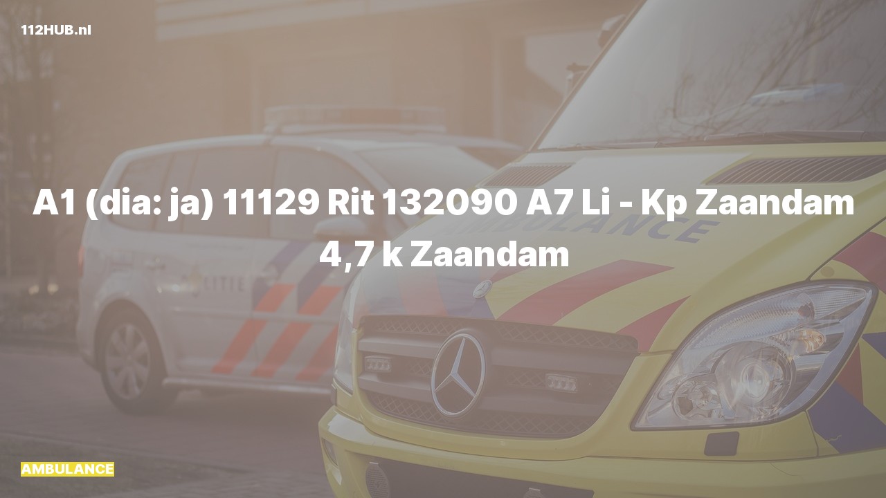Deelafbeelding voor De ambulance is met spoed uitgerukt op de A7 bij hectometerpaaltje 4.7