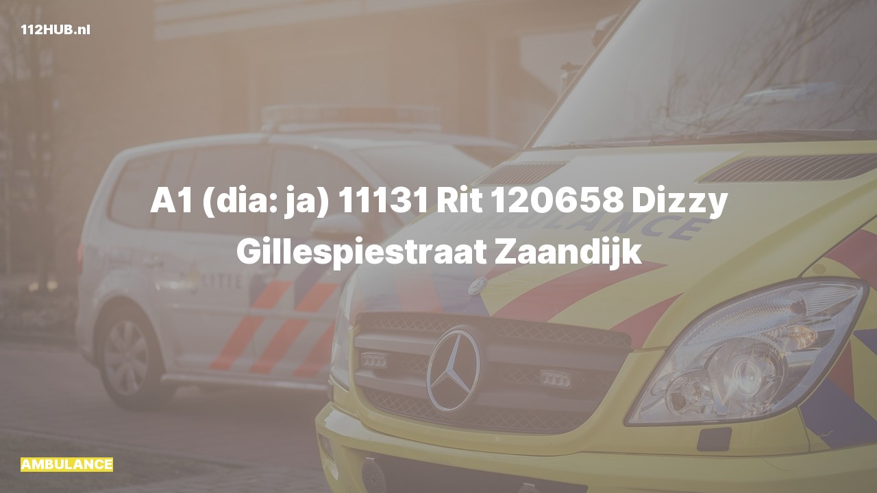 Deelafbeelding voor Ambulance met spoed naar de Dizzy Gillespiestraat in Zaandijk.