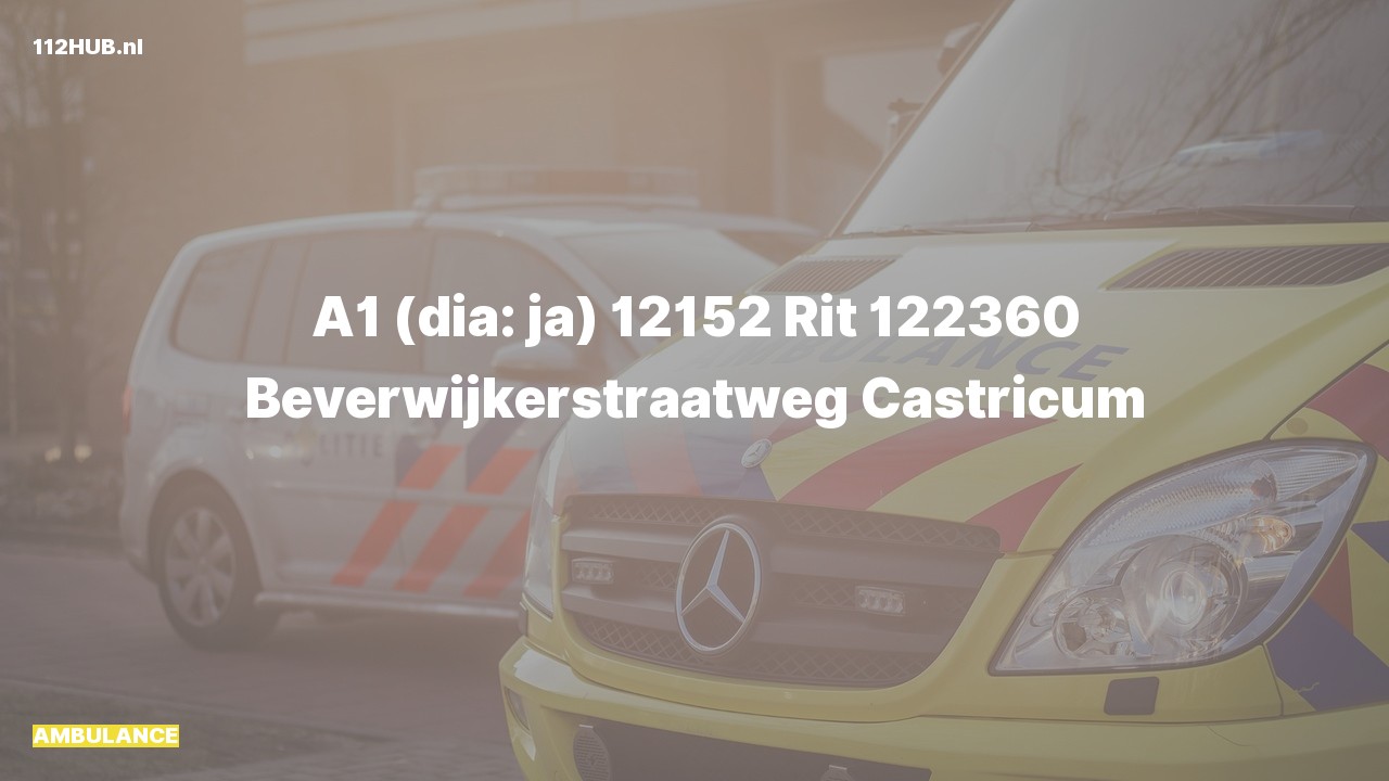Deelafbeelding voor Ambulance met spoed naar de Beverwijkerstraatweg in Castricum.