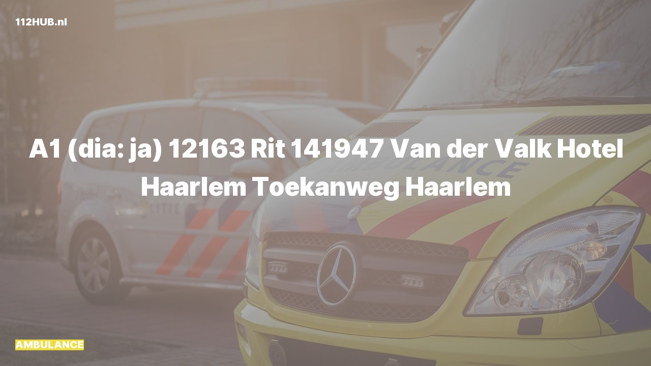 Deelafbeelding voor De ambulance is met spoed uitgerukt naar de Toekanweg in Haarlem