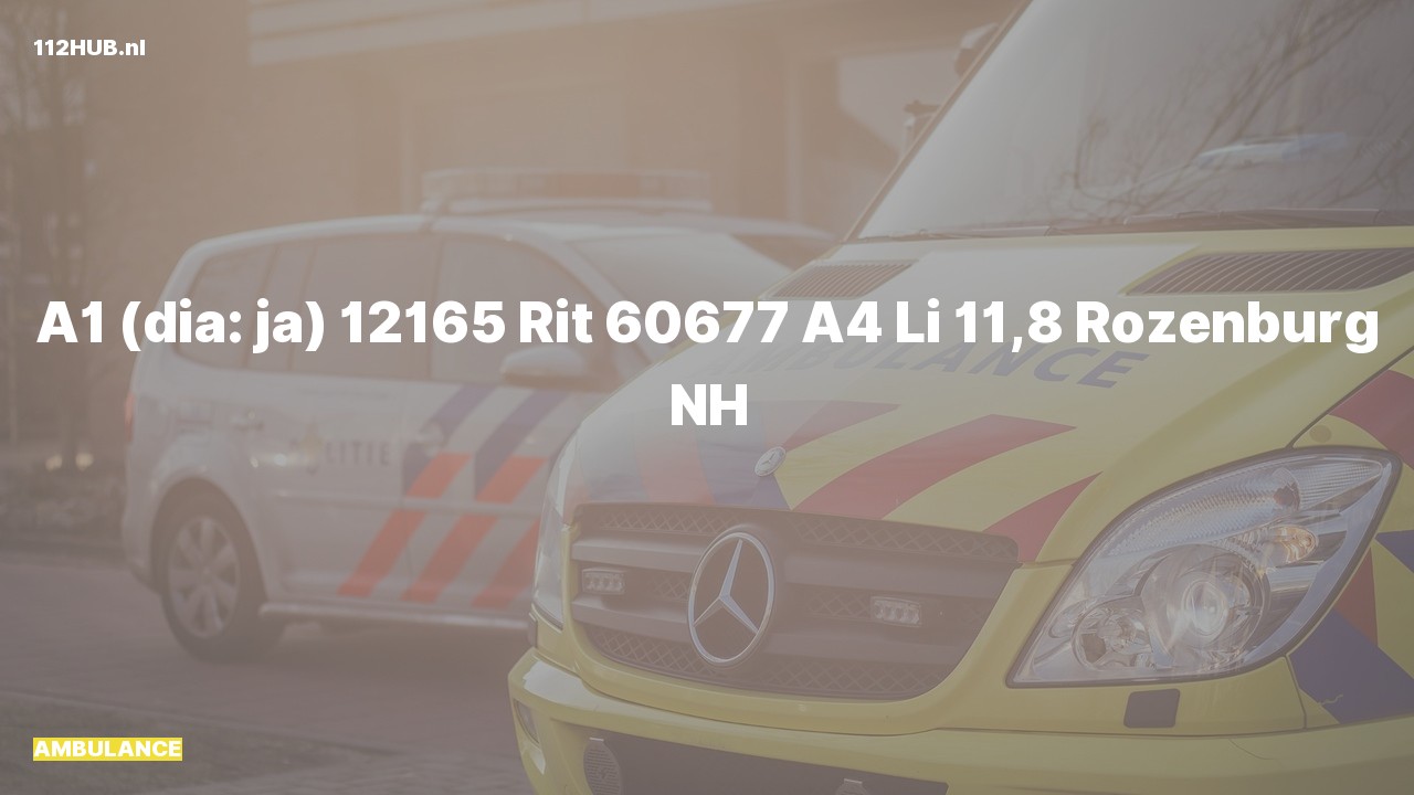 Deelafbeelding voor De ambulance is met spoed uitgerukt op de A4 bij hectometerpaaltje 11.8