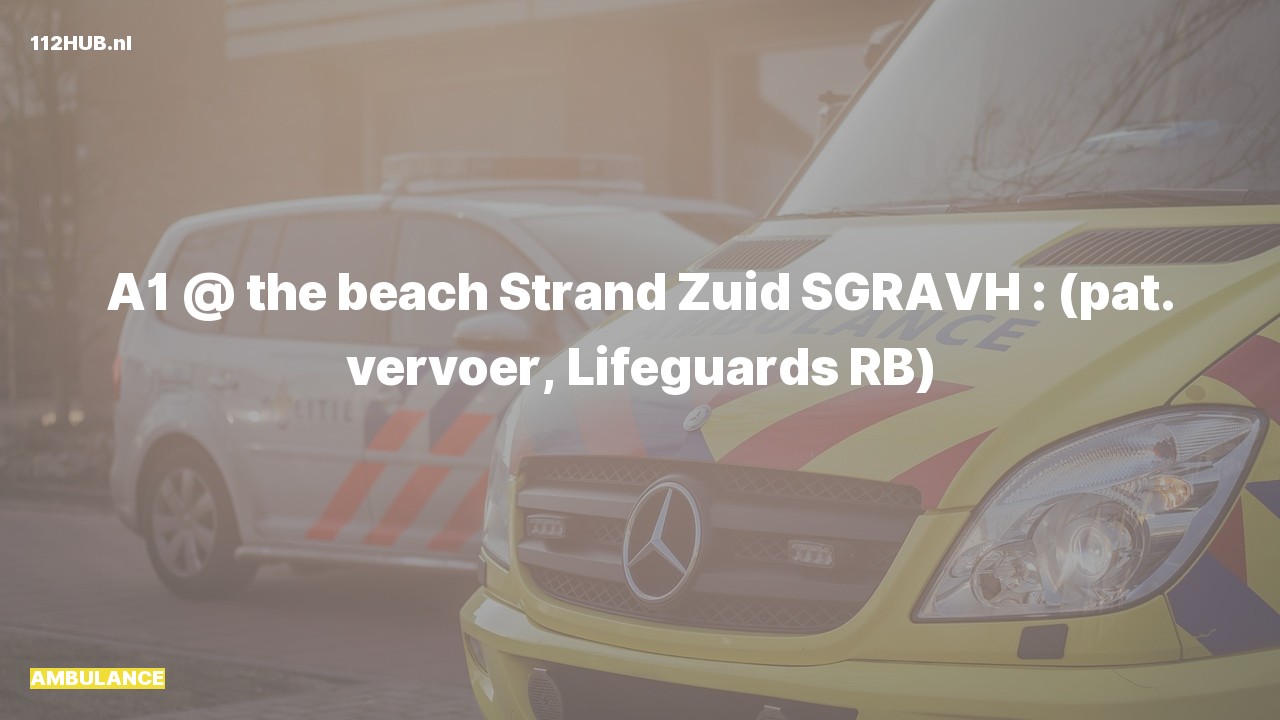 Deelafbeelding voor Ambulance met spoed naar de Strand Zuid in 's-Gravenhage.