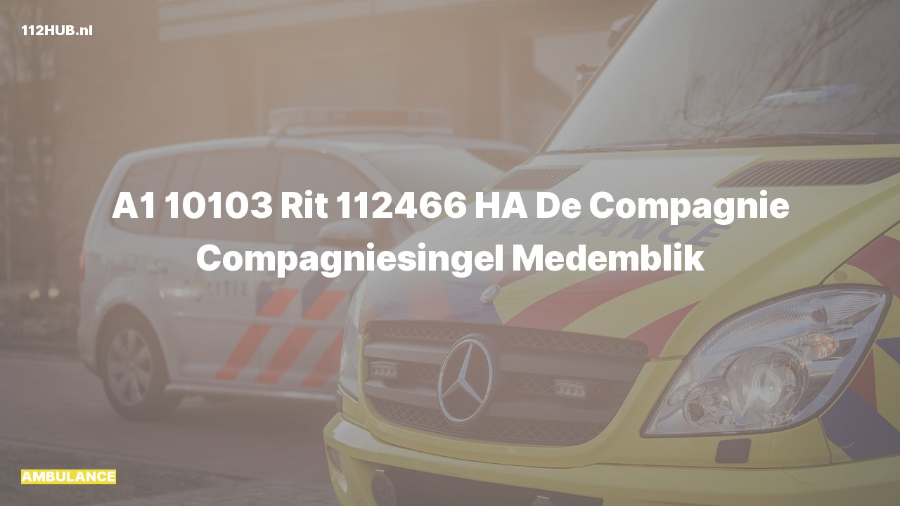 Deelafbeelding voor Ambulance met spoed naar de Compagniesingel in Medemblik.