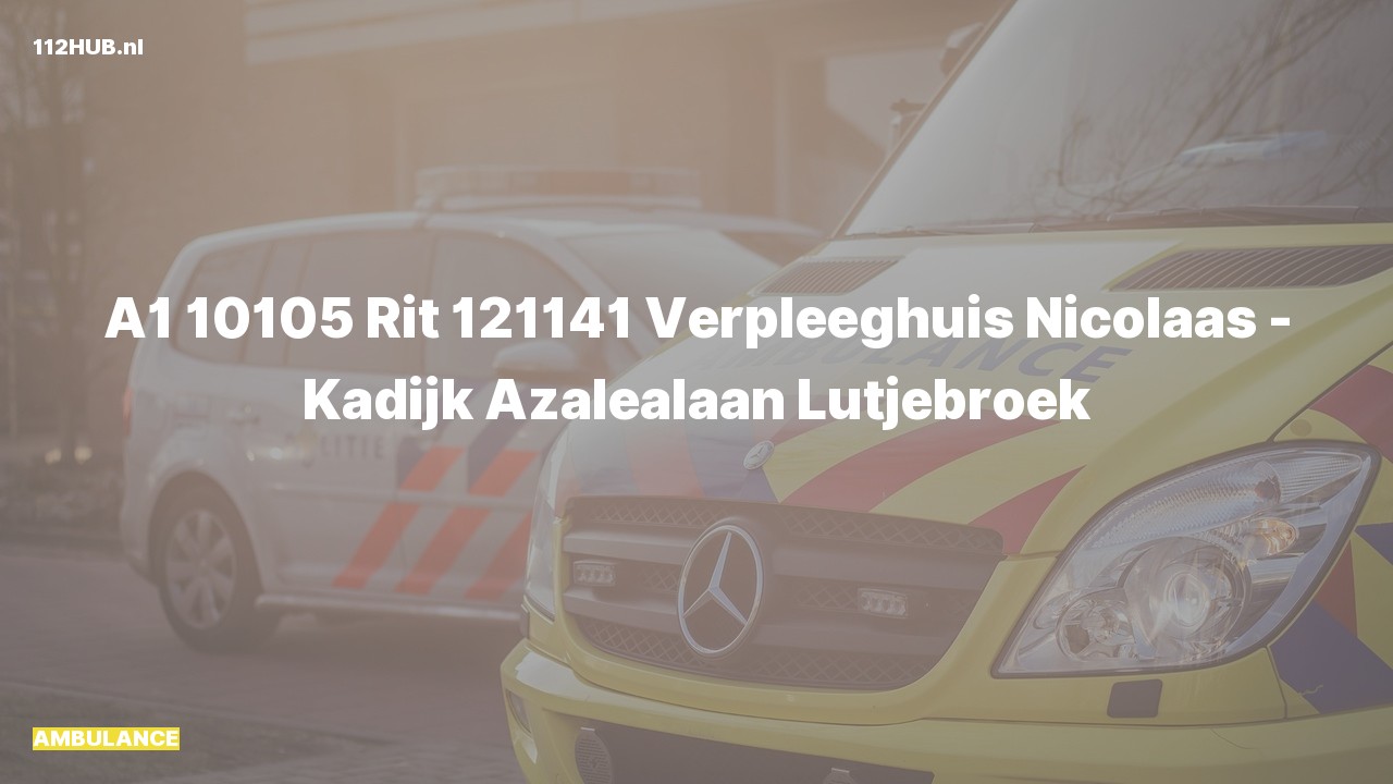 Deelafbeelding voor Ambulance met spoed naar de Azalealaan in Lutjebroek.