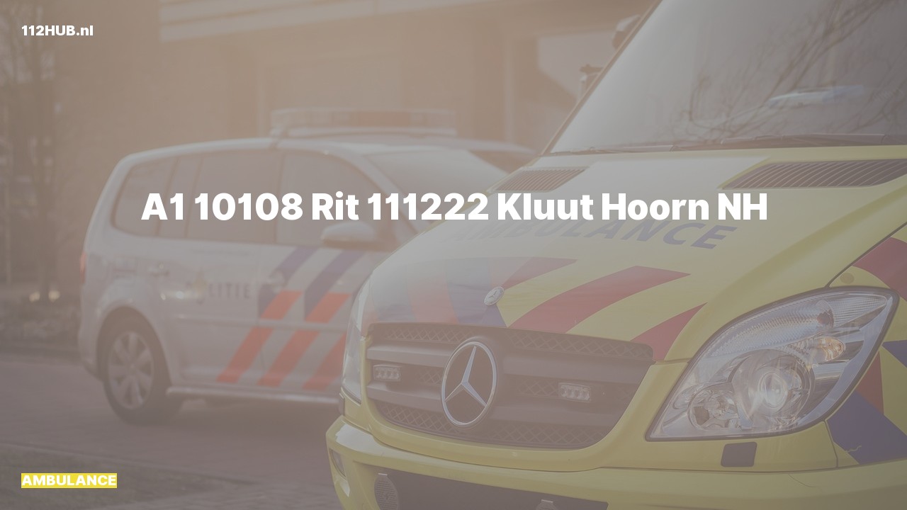 Deelafbeelding voor Ambulance met spoed naar de Kluut in Hoorn.