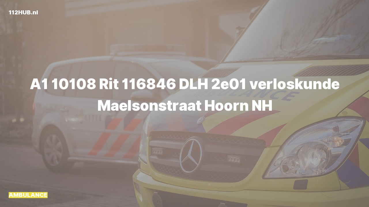 Deelafbeelding voor Ambulance met spoed naar de Maelsonstraat in Hoorn.