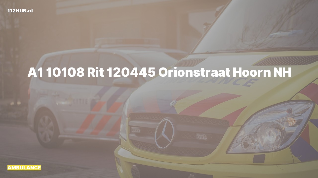 Deelafbeelding voor Ambulance met spoed naar de Orionstraat in Hoorn.