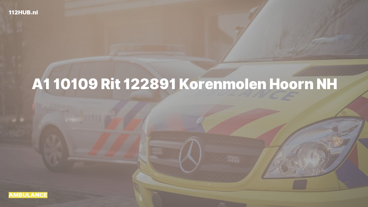 Deelafbeelding voor Ambulance met spoed naar de Korenmolen in Hoorn.