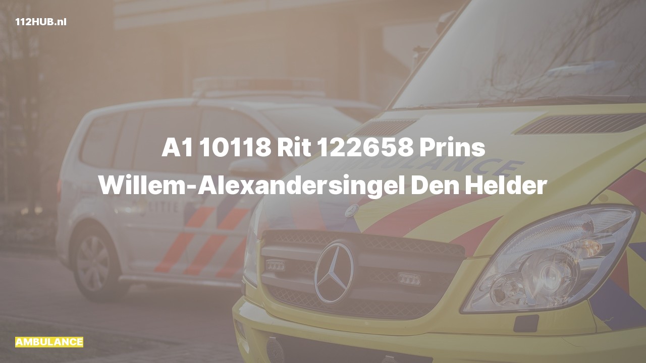 Deelafbeelding voor Ambulance met spoed naar de Prins Willem-Alexandersingel in Den Helder.