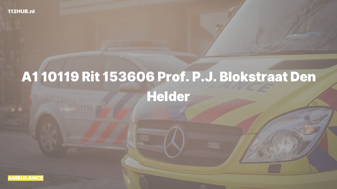 Deelafbeelding voor De ambulance is met spoed uitgerukt