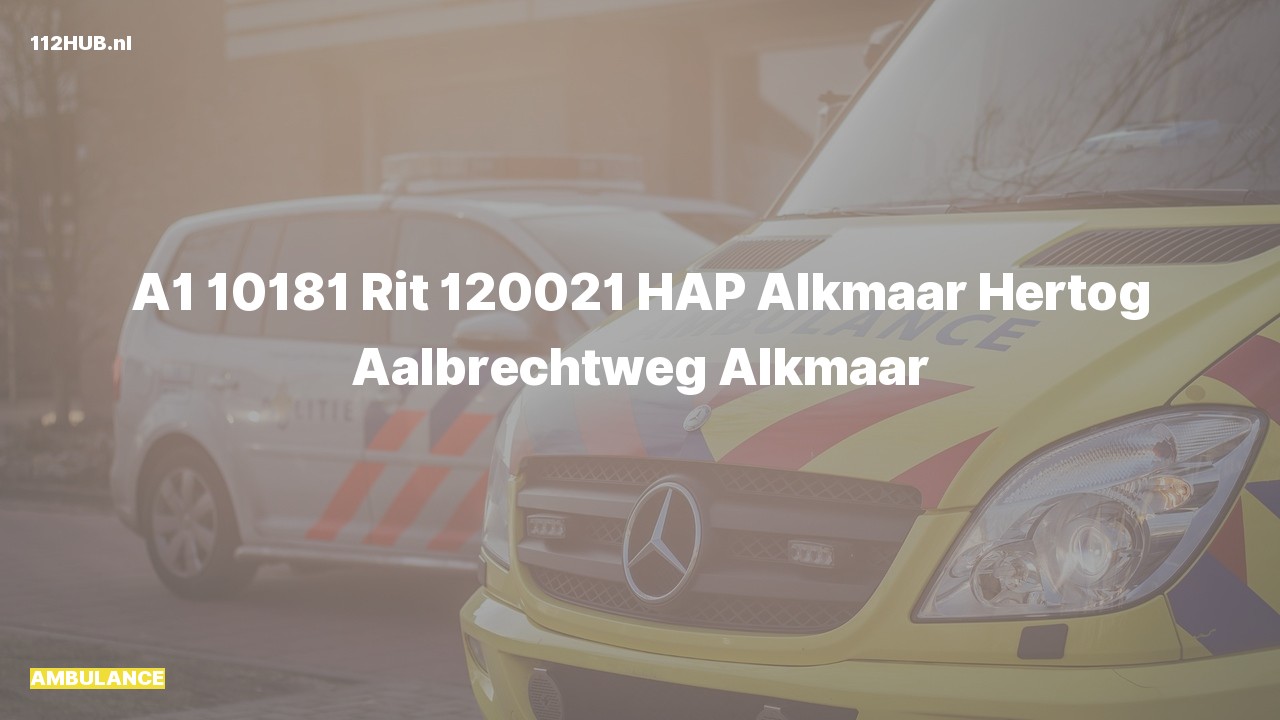 Deelafbeelding voor Ambulance met spoed naar de Hertog Aalbrechtweg in Alkmaar.
