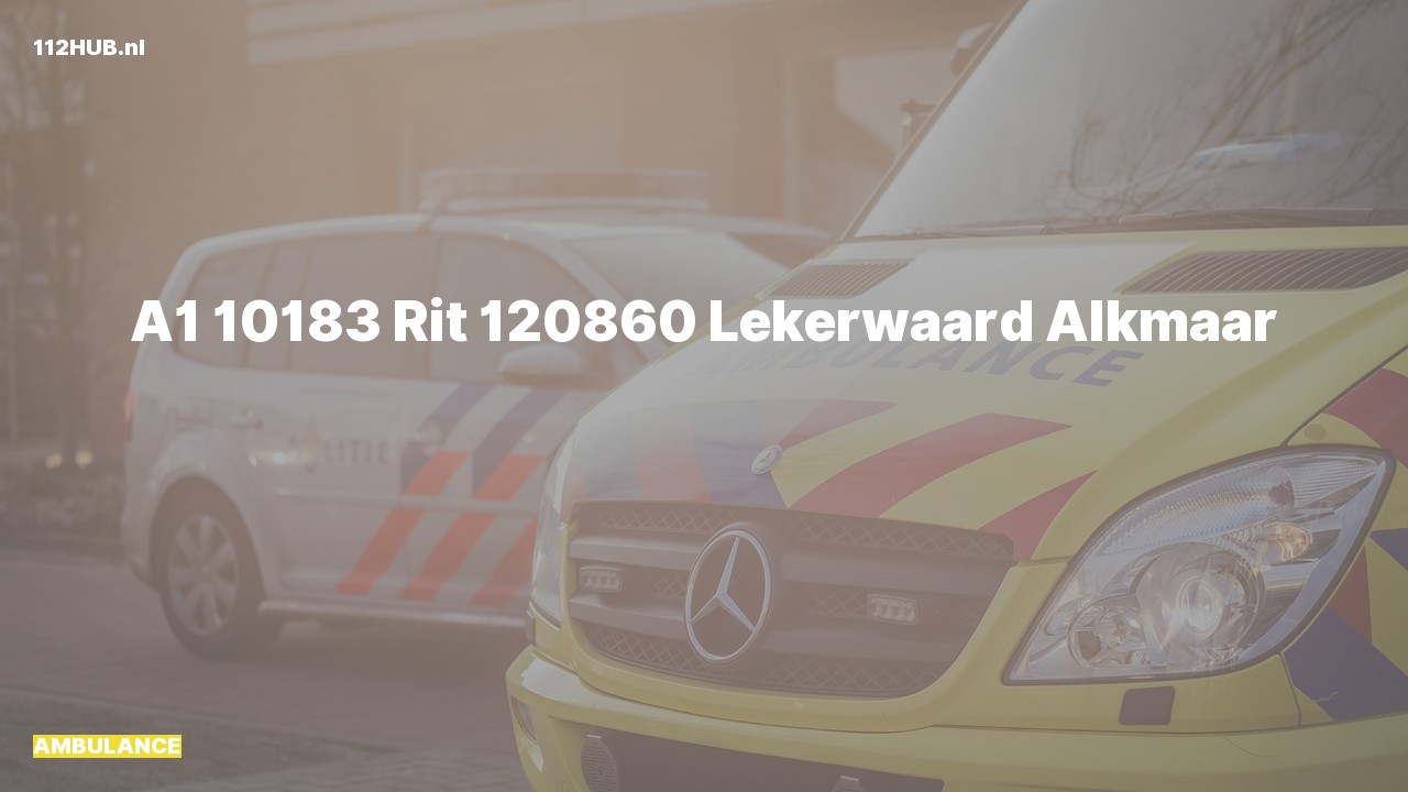 Deelafbeelding voor Ambulance met spoed naar de Lekerwaard in Alkmaar.