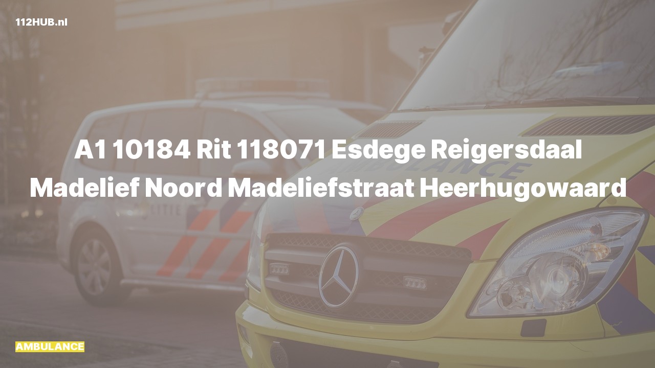 Deelafbeelding voor Ambulance met spoed naar de Madeliefstraat in Heerhugowaard.