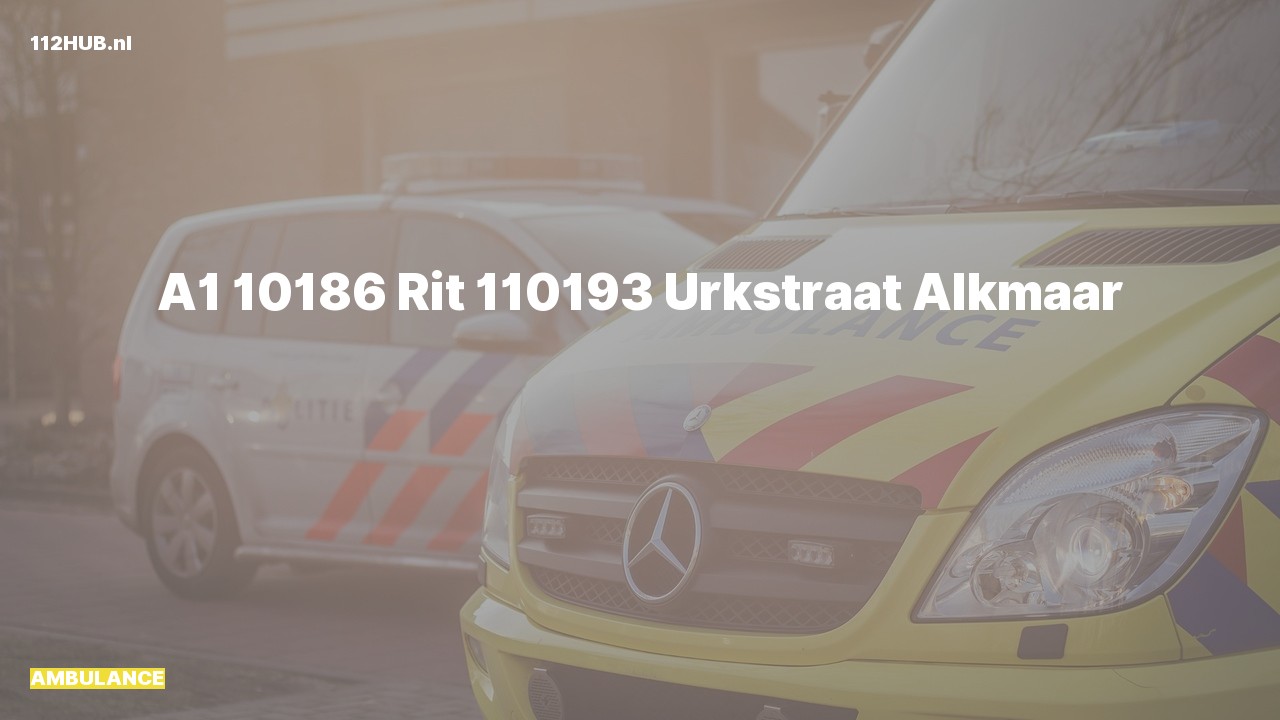 Deelafbeelding voor Ambulance met spoed naar de Urkstraat in Alkmaar.