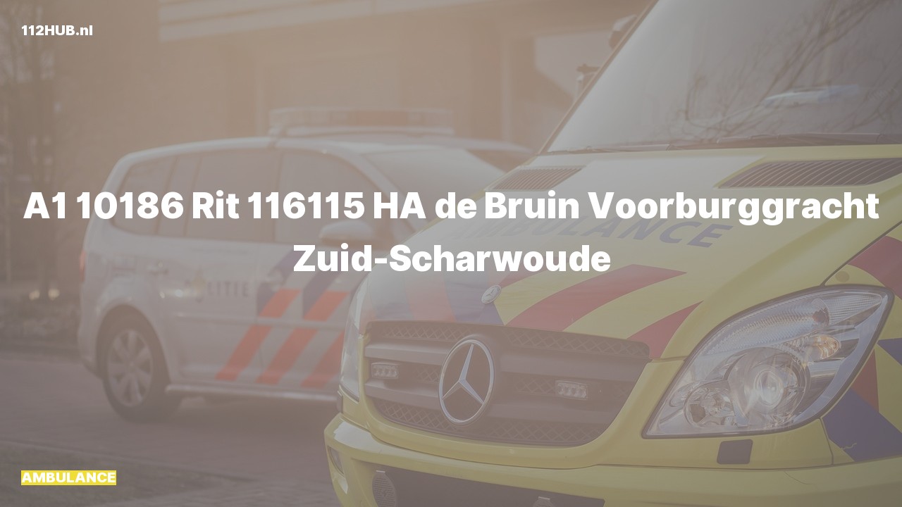 Deelafbeelding voor Ambulance met spoed naar de Voorburggracht in Zuid-Scharwoude.