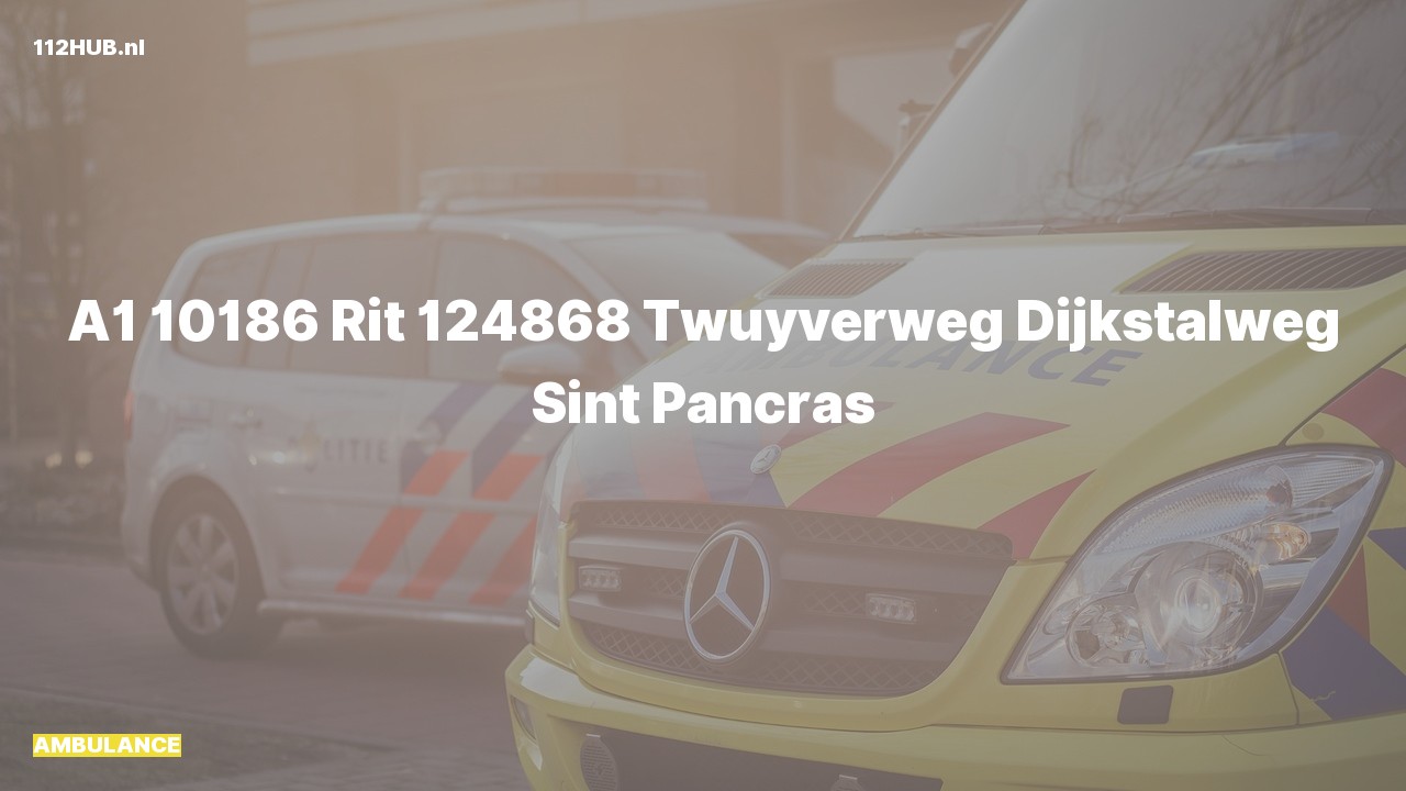 Deelafbeelding voor Ambulance met spoed naar de Dijkstalweg in Sint Pancras.