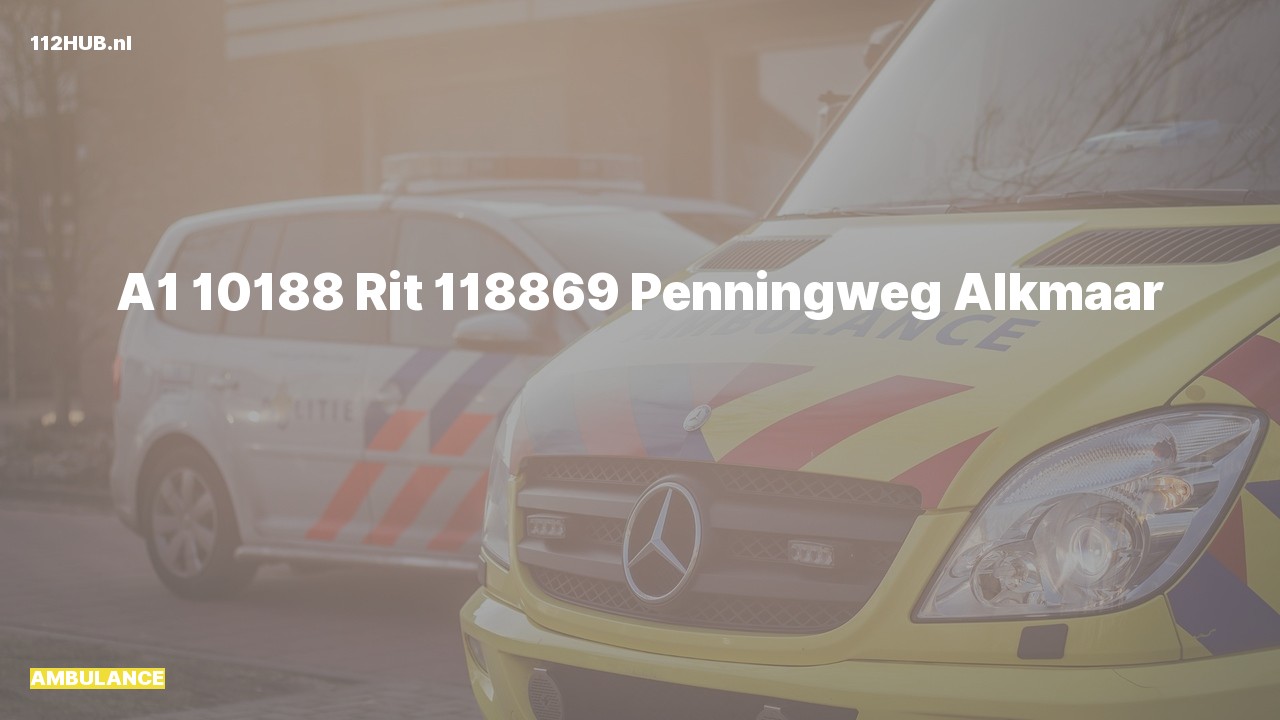 Deelafbeelding voor Ambulance met spoed naar de Penningweg in Alkmaar.