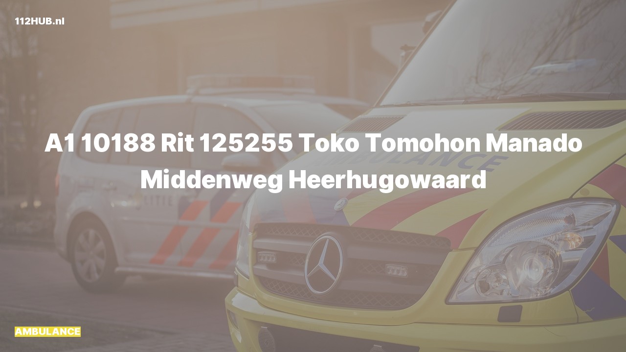 Deelafbeelding voor Ambulance met spoed naar de Middenweg in Heerhugowaard.
