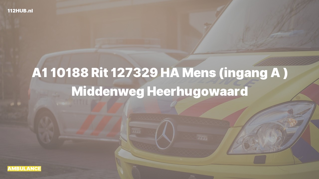 Deelafbeelding voor Ambulance met spoed naar de Middenweg in Heerhugowaard.