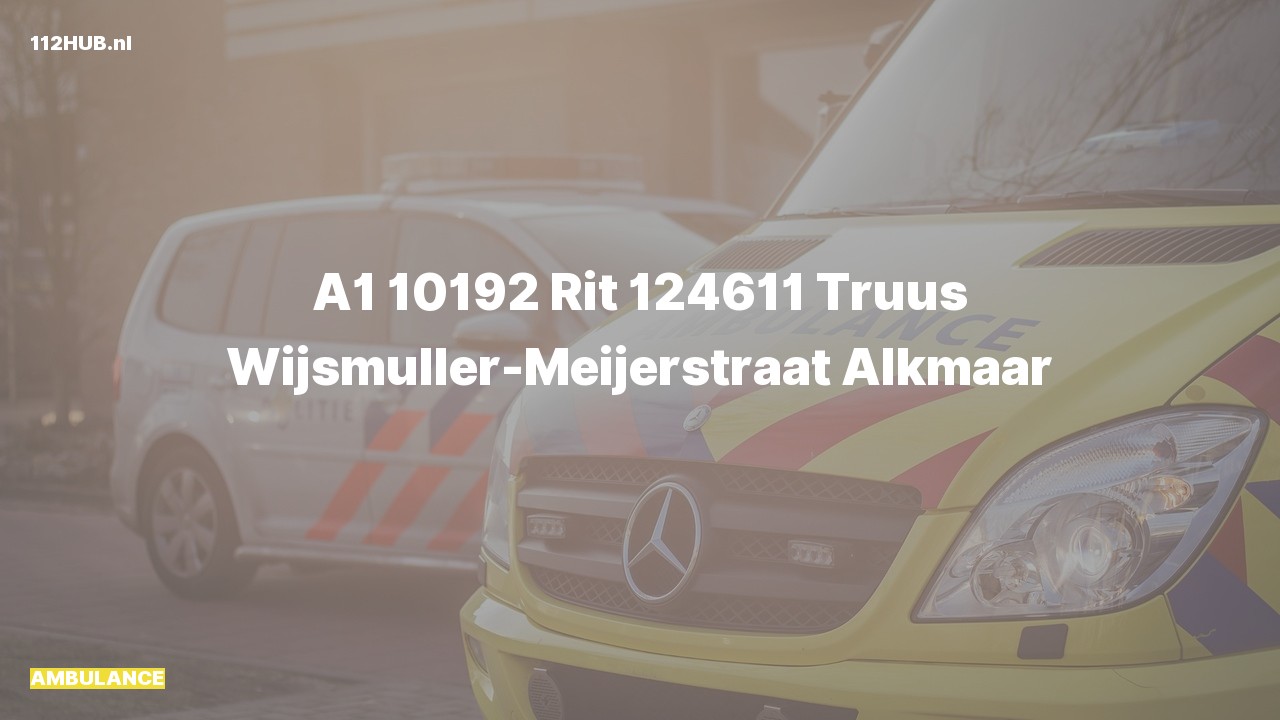 Deelafbeelding voor Ambulance met spoed naar de Truus Wijsmuller-Meijerstraat in Alkmaar.