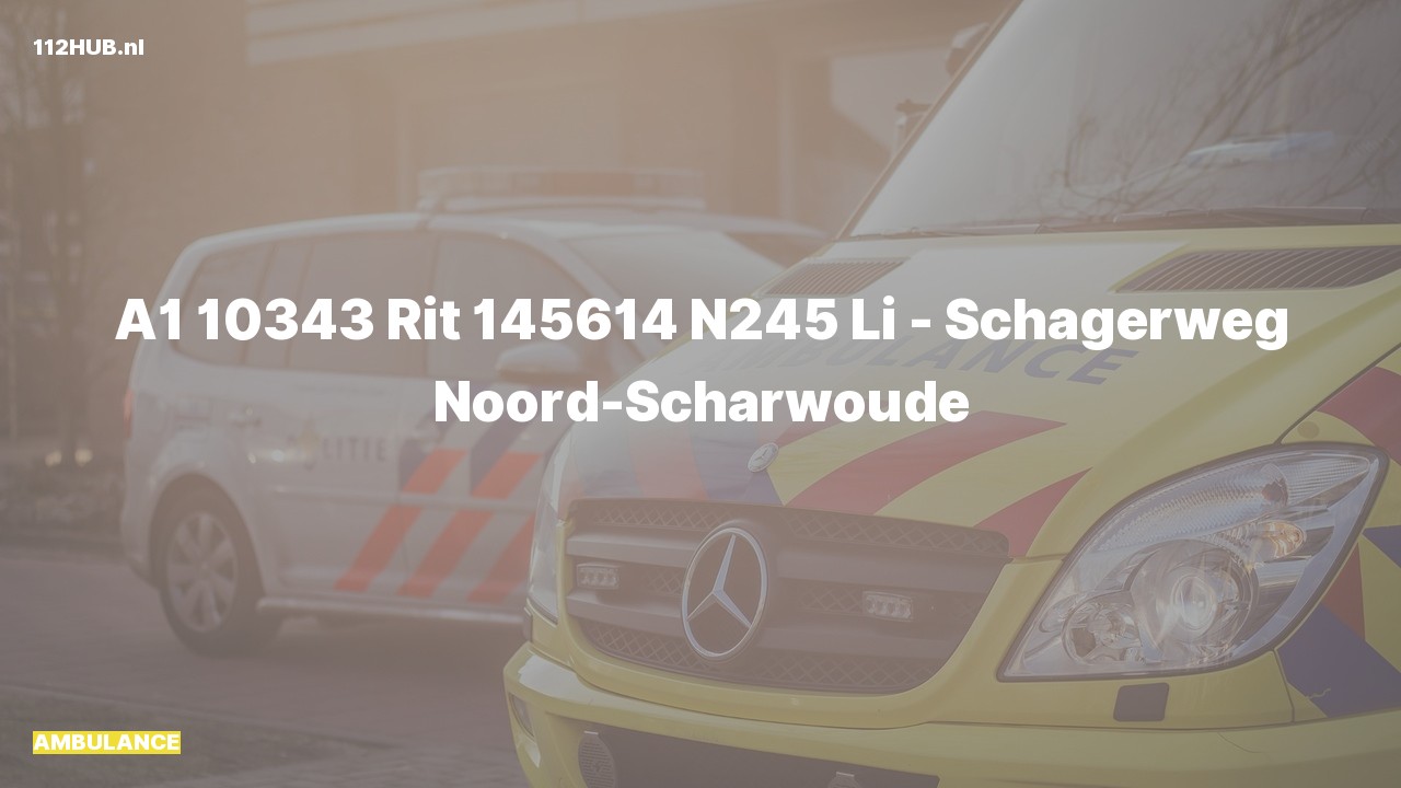 Deelafbeelding voor De ambulance is met spoed uitgerukt naar de Schagerweg in Noord-Scharwoude