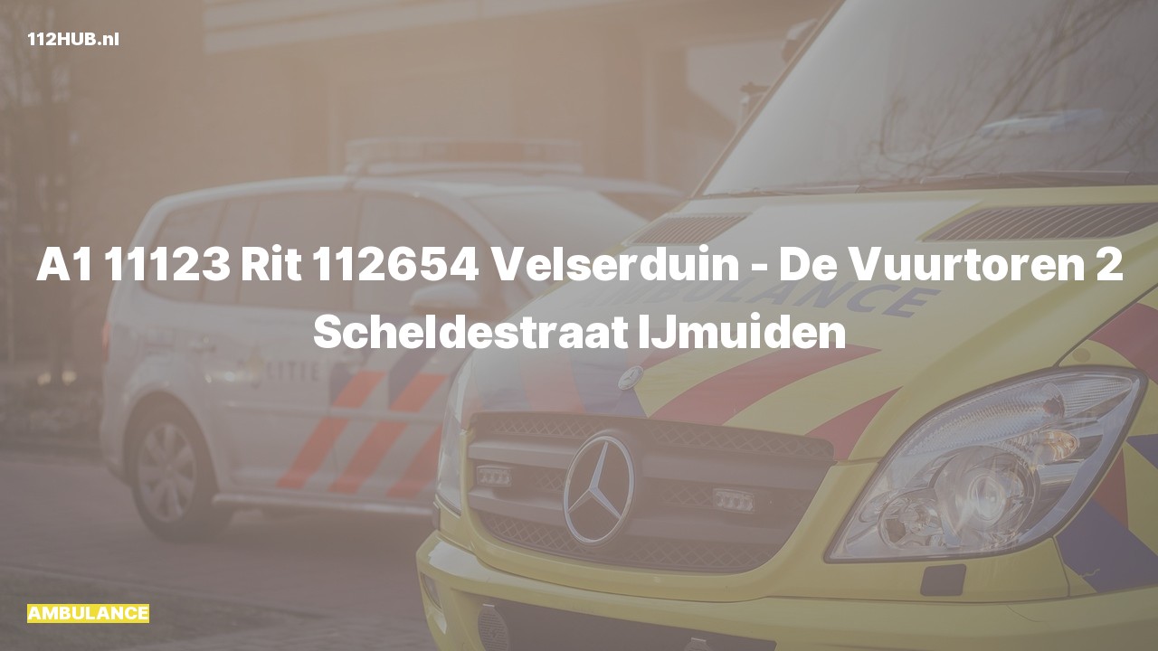 Deelafbeelding voor Ambulance met spoed naar de Scheldestraat in IJmuiden.