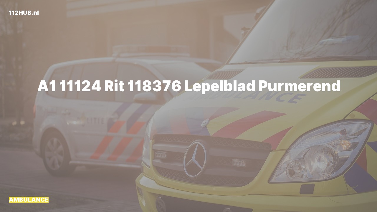 Deelafbeelding voor Ambulance met spoed naar de Lepelblad in Purmerend.