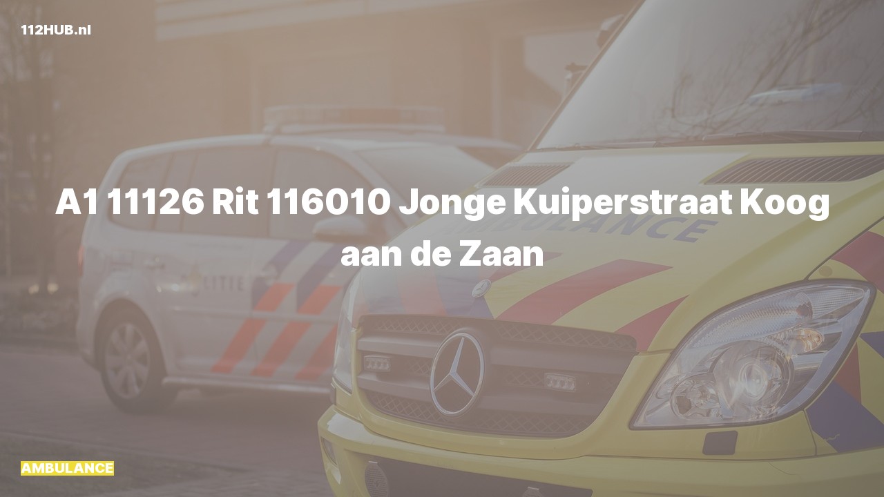 Deelafbeelding voor Ambulance met spoed naar de Jonge Kuiperstraat in Koog aan de Zaan.