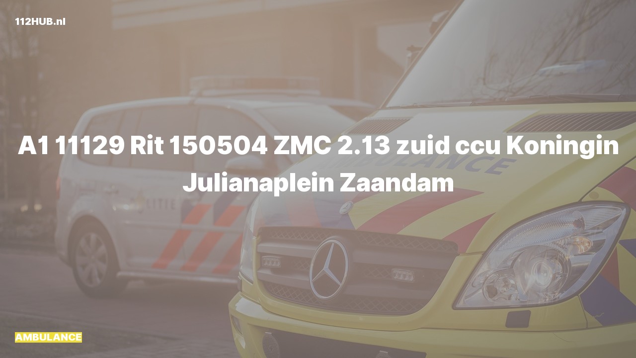 Deelafbeelding voor De ambulance is met spoed uitgerukt naar de Koningin Julianaplein in Zaandam