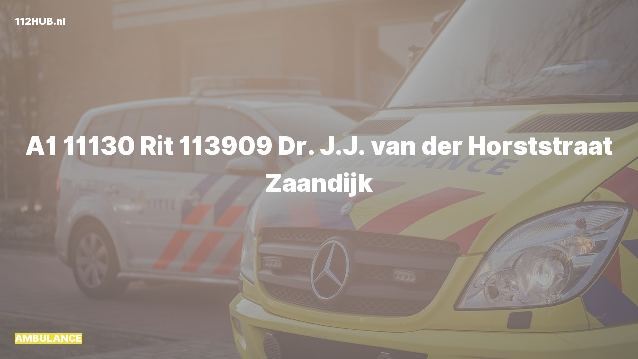 Deelafbeelding voor Ambulance met spoed naar de Dr. J.J. van der Horststraat in Zaandijk.