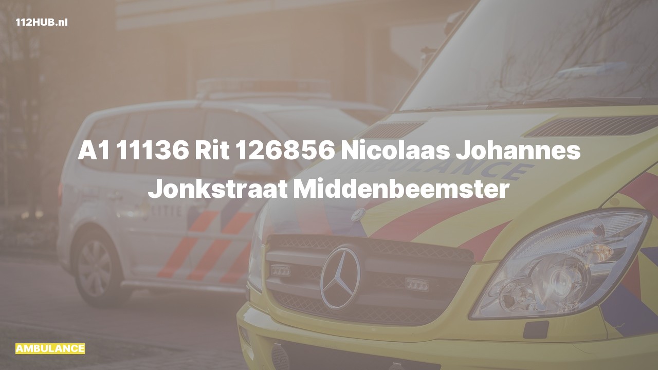 Deelafbeelding voor Ambulance met spoed naar de Nicolaas Johannes Jonkstraat in Middenbeemster.