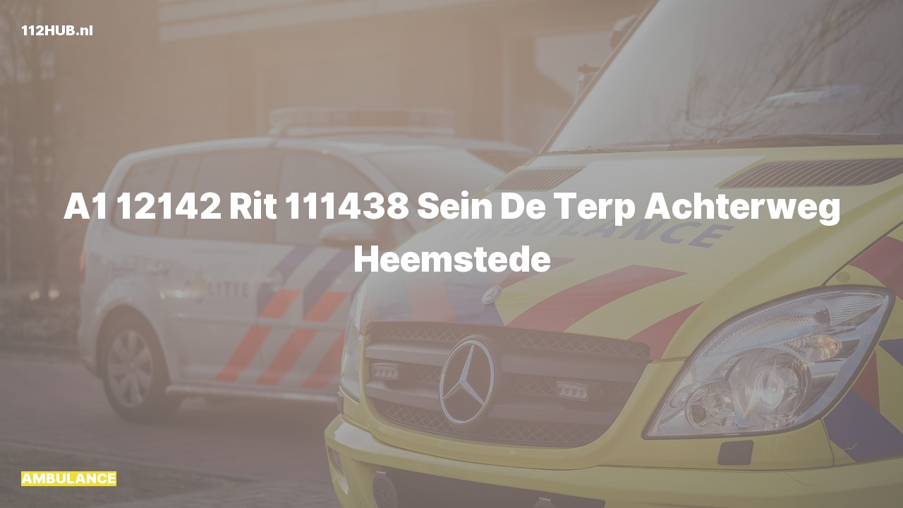 Deelafbeelding voor Ambulance met spoed naar de Achterweg in Heemstede.