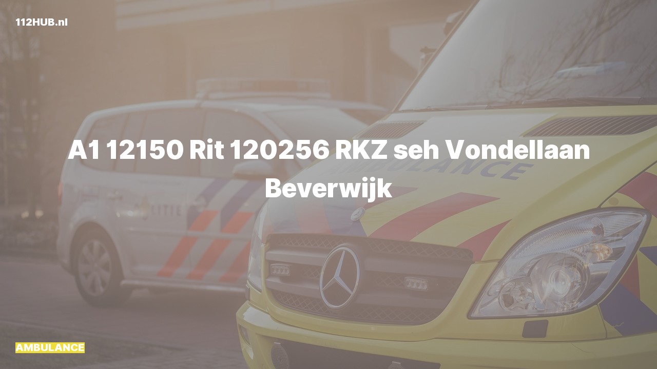 Deelafbeelding voor Ambulance met spoed naar de Vondellaan in Beverwijk.